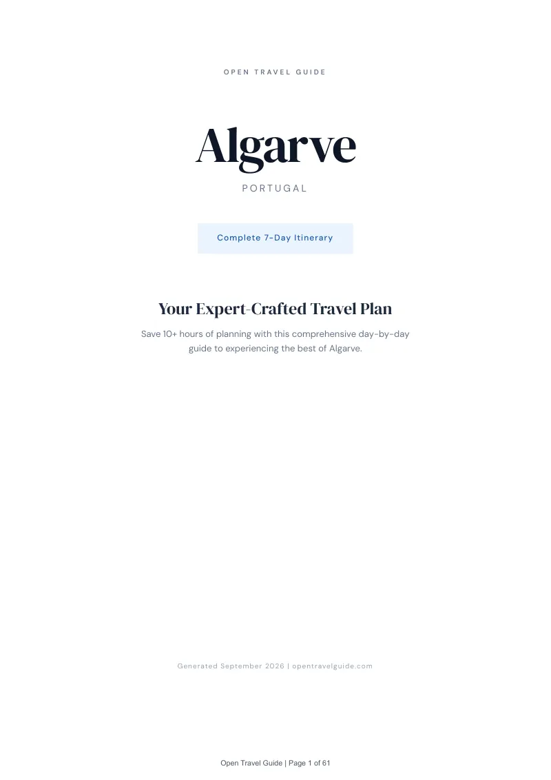 Algarve Complete Travel Bundle: 7-day itinerary · Cover