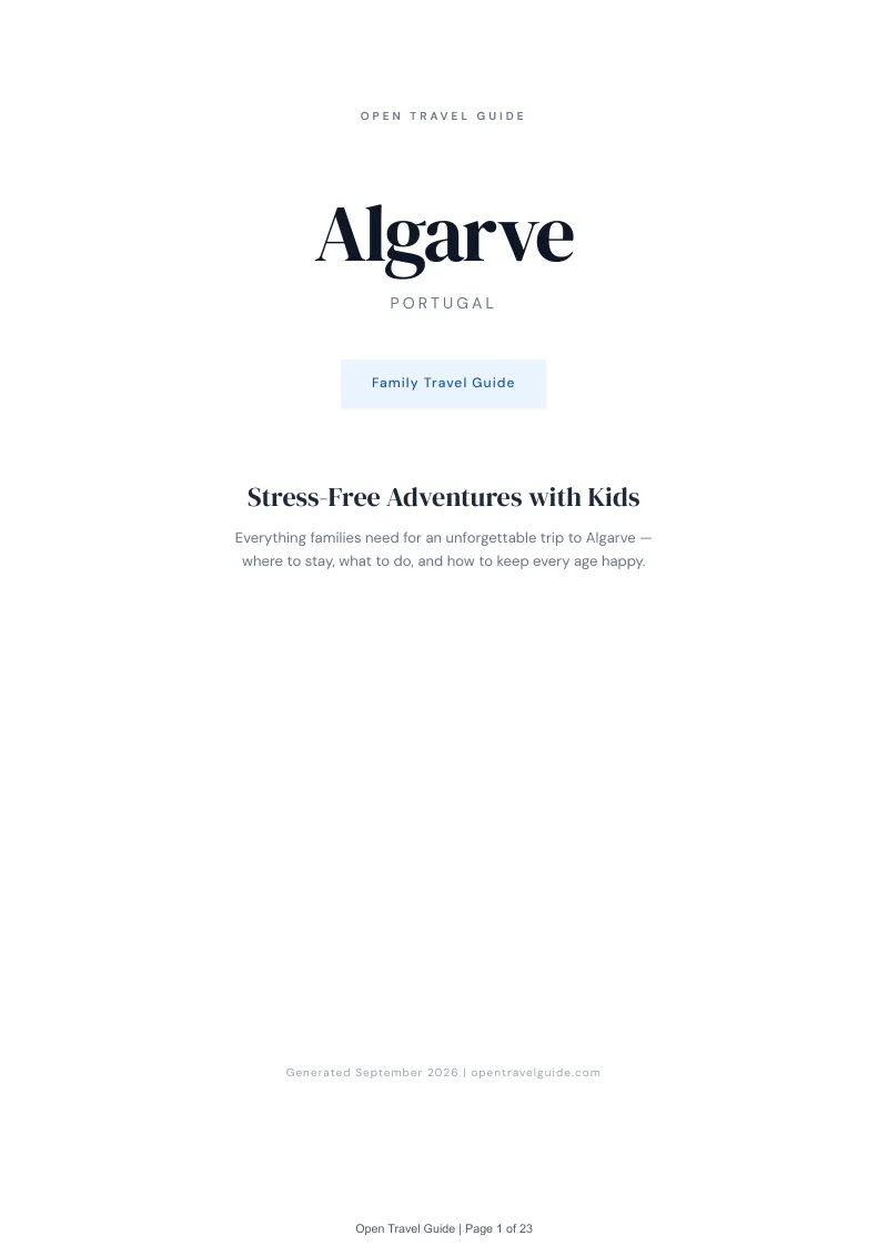 Algarve Complete Travel Bundle: Family guide · Cover