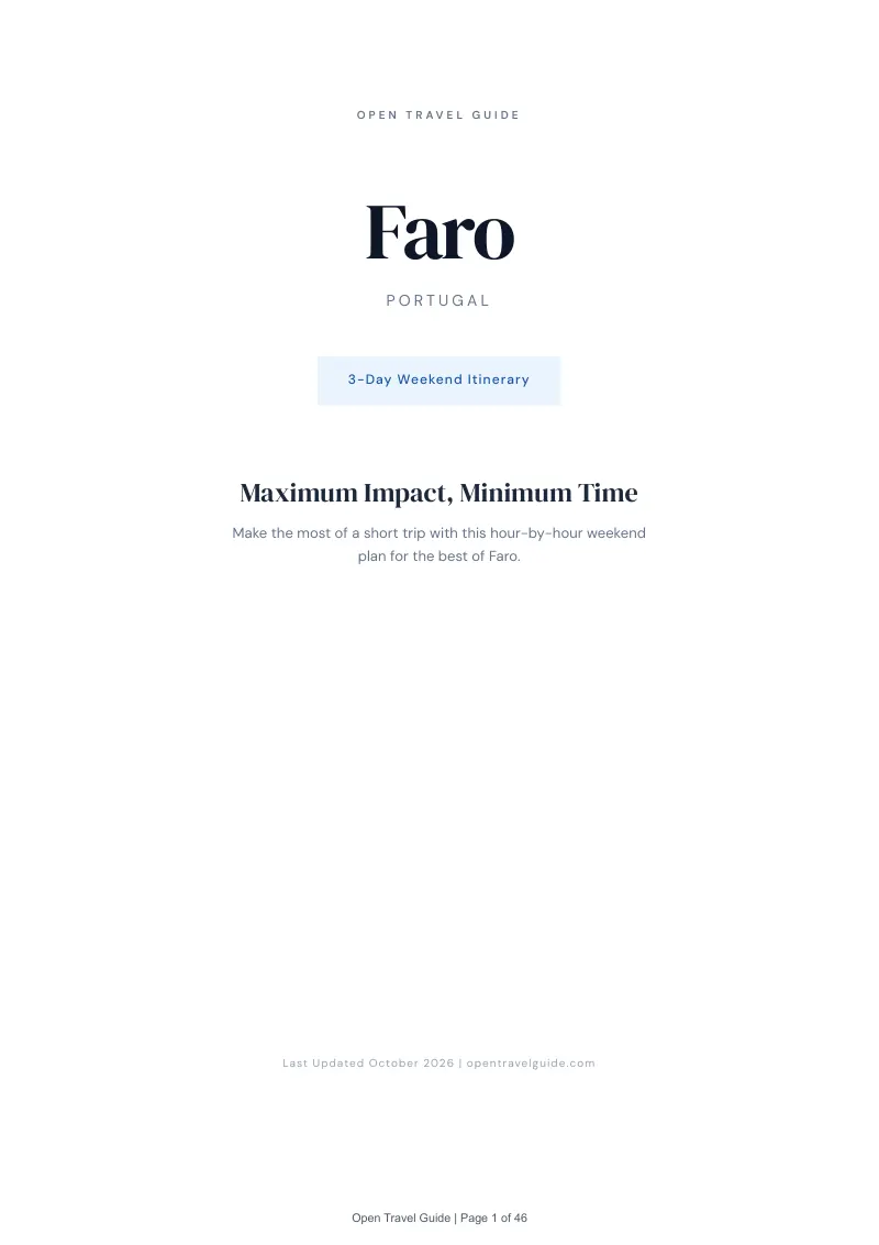 Faro 3-Day Weekend Itinerary: Cover