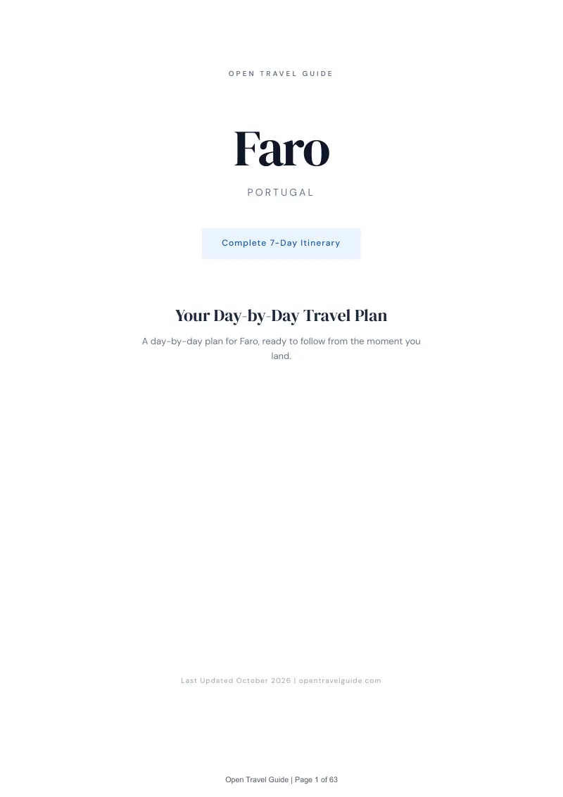 Faro 7-Day Itinerary: Cover
