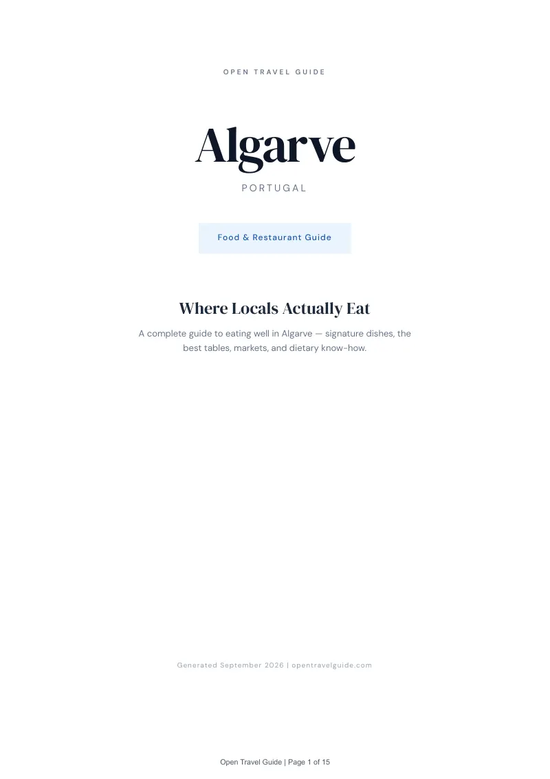 Algarve Complete Travel Bundle: Food guide · Cover