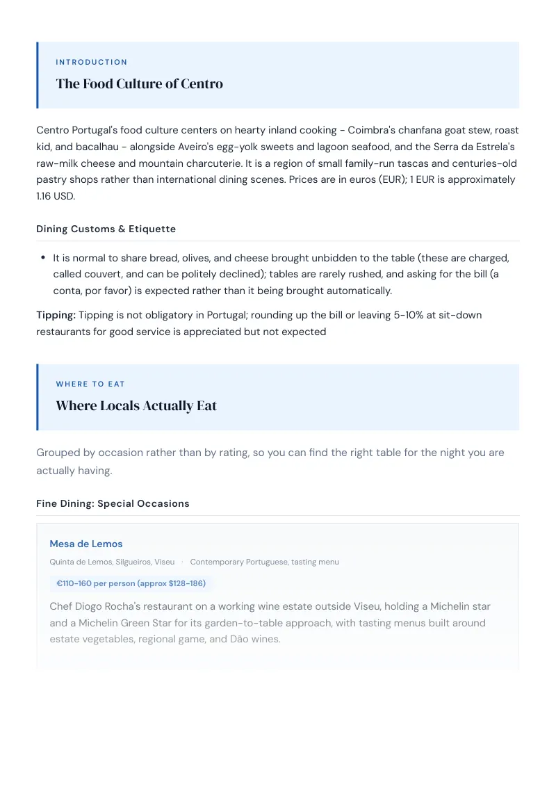 Centro Complete Travel Bundle: Food guide · Where Locals Actually Eat