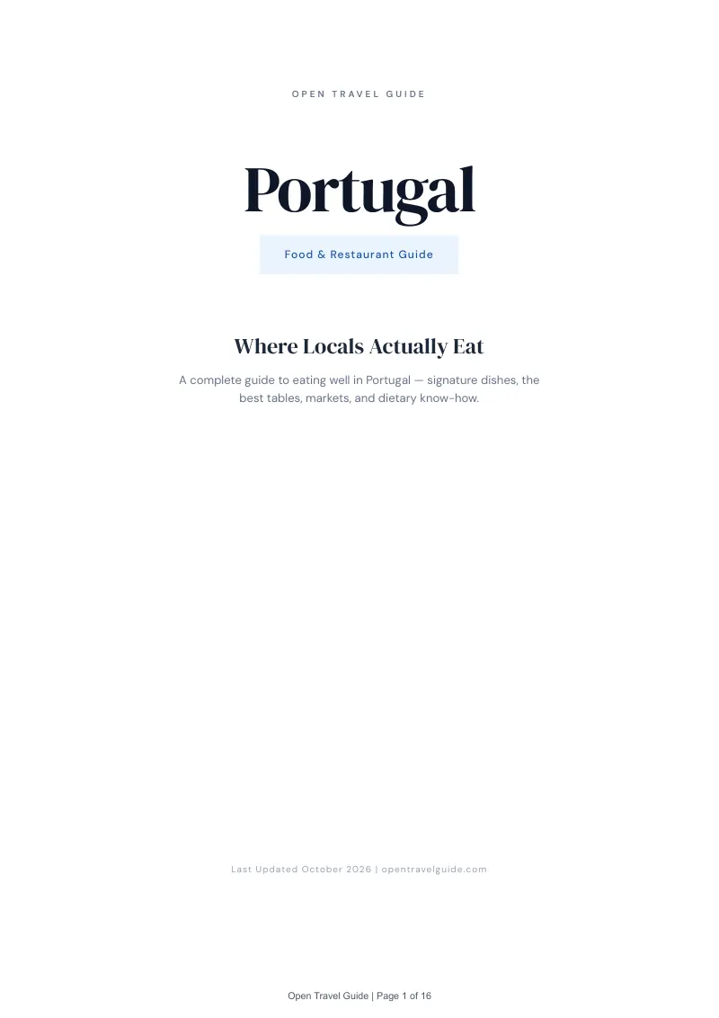Portugal Food & Restaurant Guide: Cover