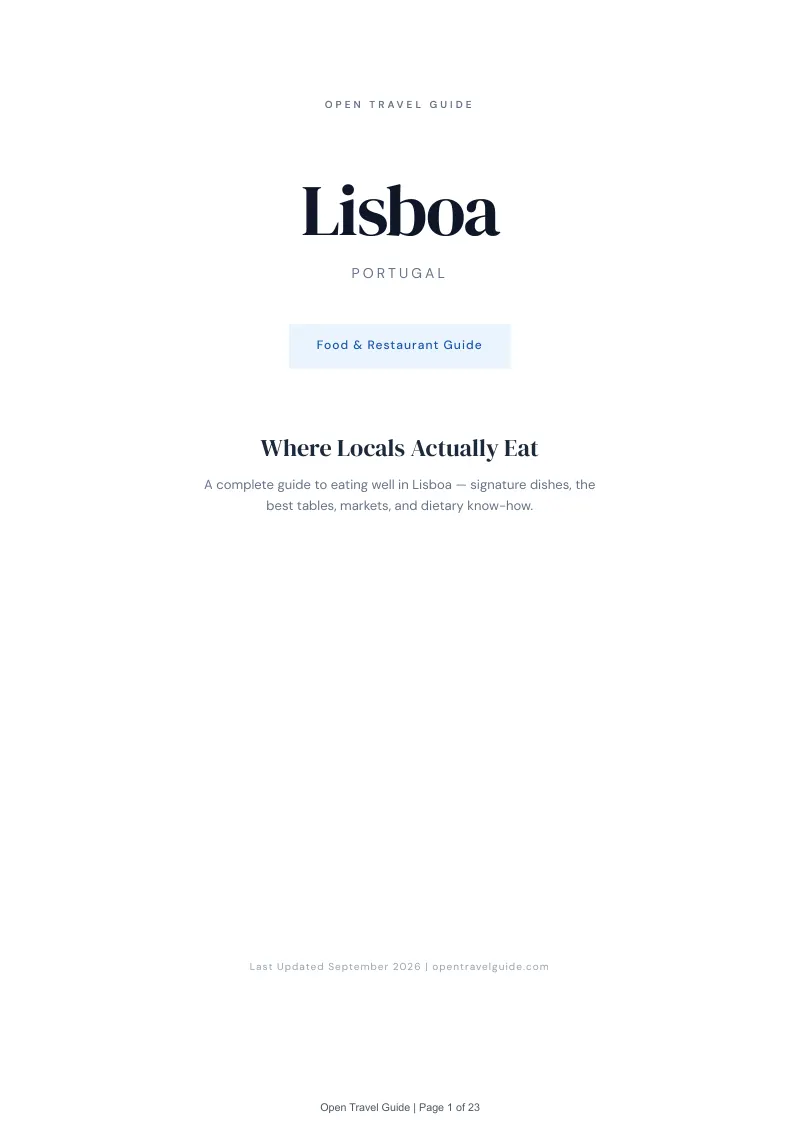 Lisboa Complete Travel Bundle: Food guide · Cover