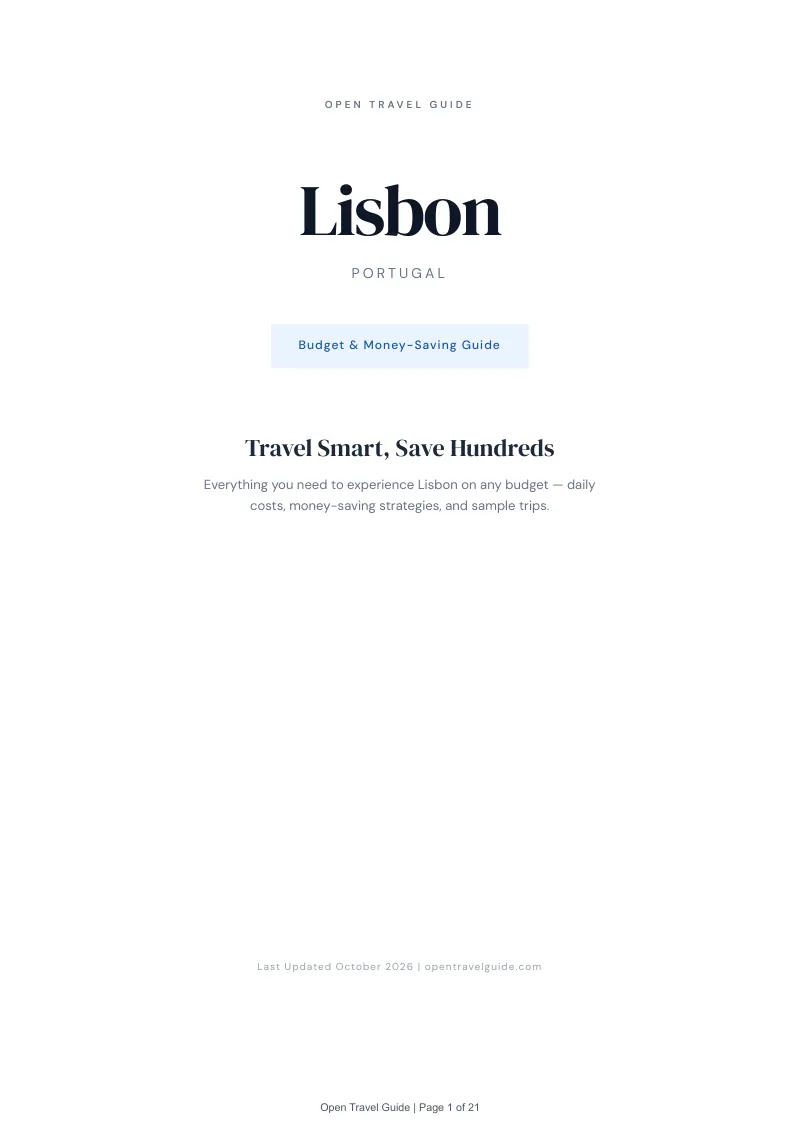 Lisbon Budget & Money-Saving Guide: Cover