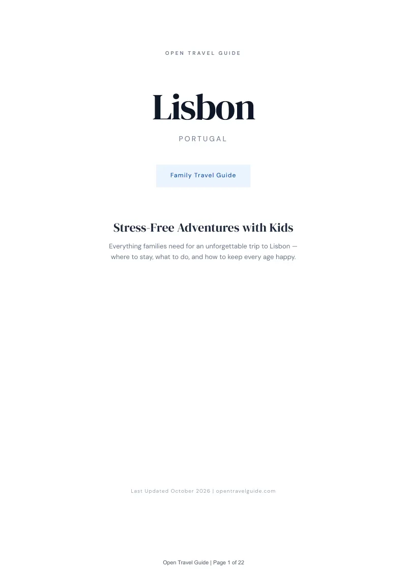 Lisbon Family Travel Guide: Cover