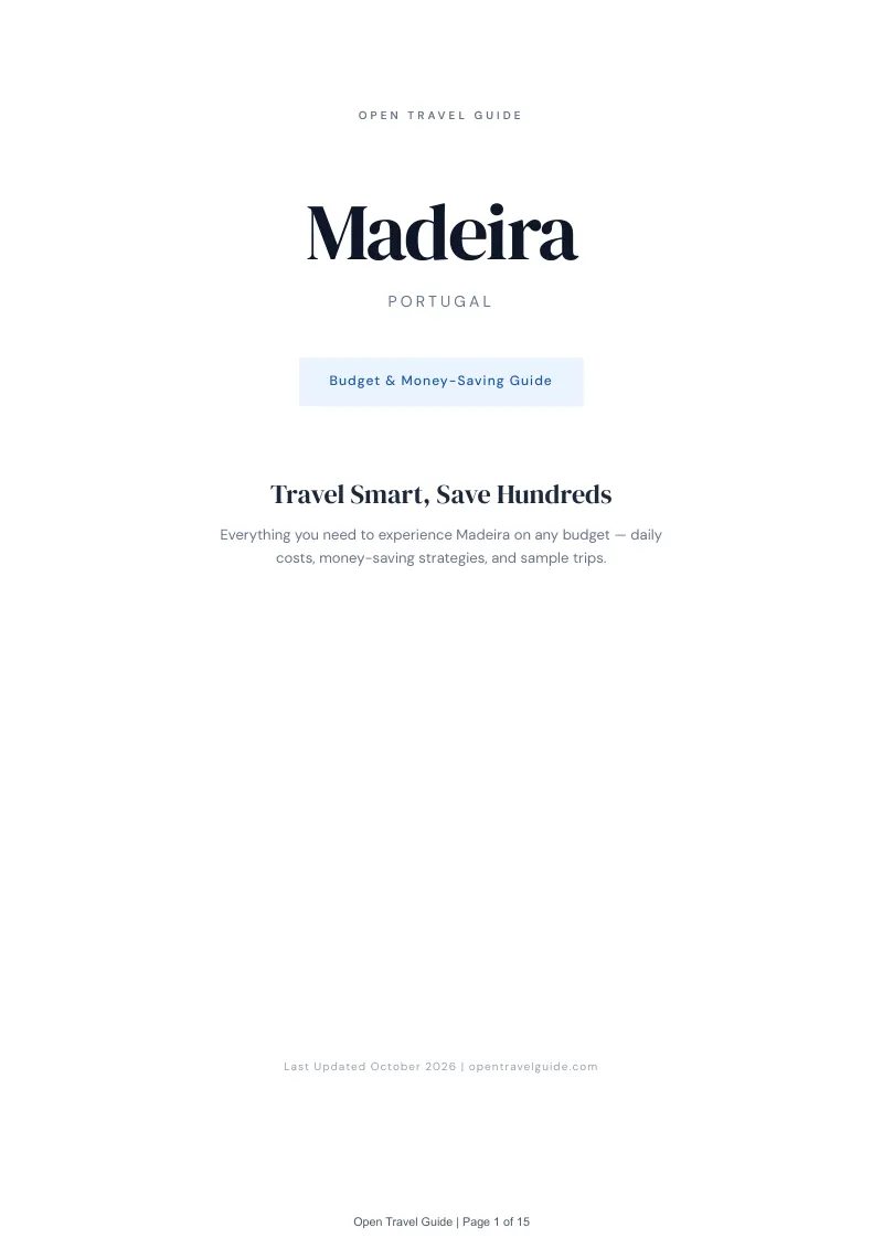 Madeira Budget & Money-Saving Guide: Cover