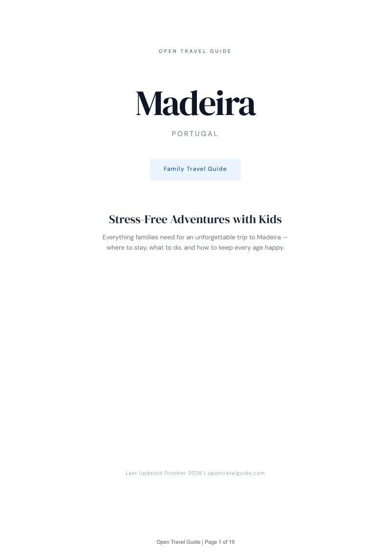 Madeira Family Travel Guide: Cover