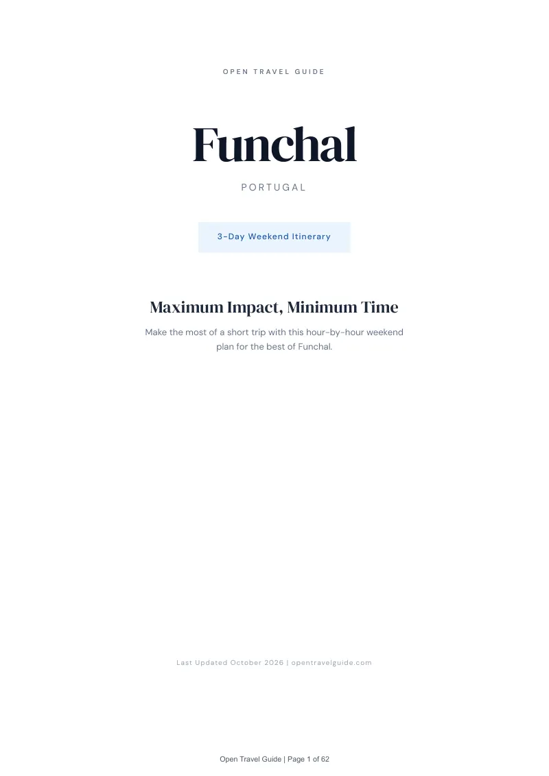 Funchal 3-Day Weekend Itinerary: Cover