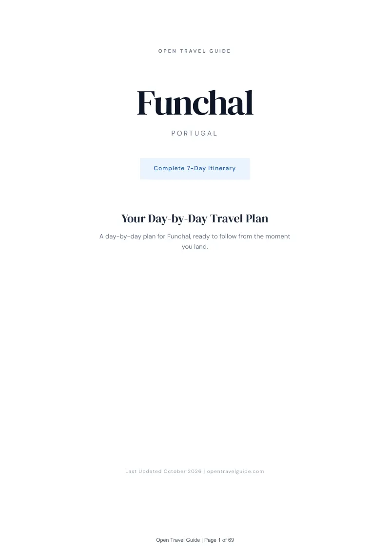 Funchal 7-Day Itinerary: Cover