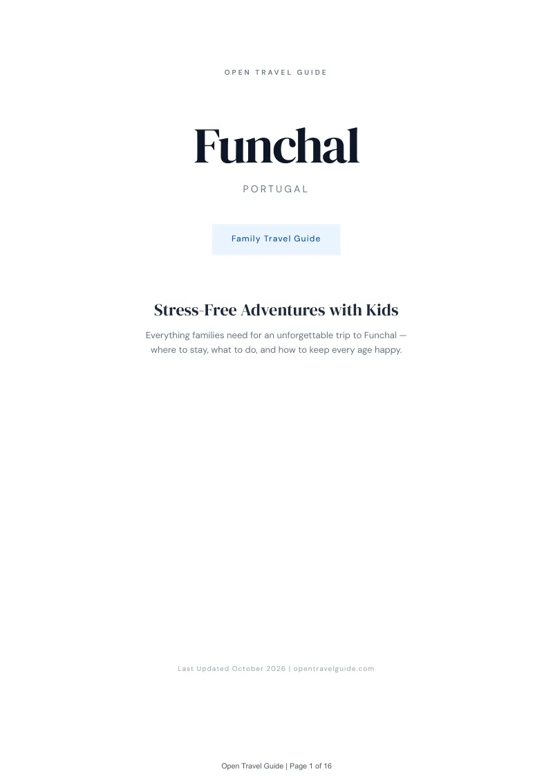 Funchal Family Travel Guide: Cover