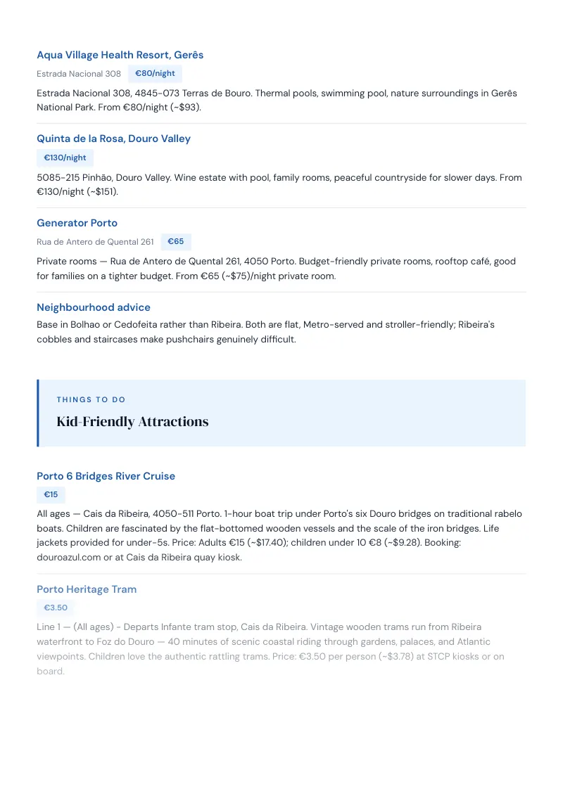 Norte Complete Travel Bundle: Family guide · Kid-Friendly Attractions