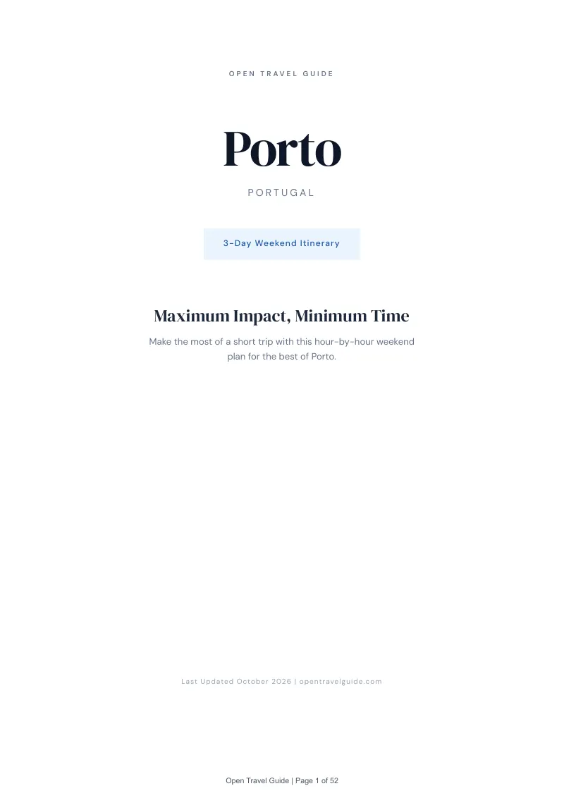 Porto 3-Day Weekend Itinerary: Cover