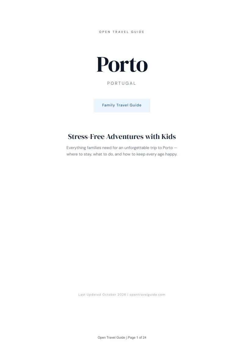 Porto Family Travel Guide: Cover