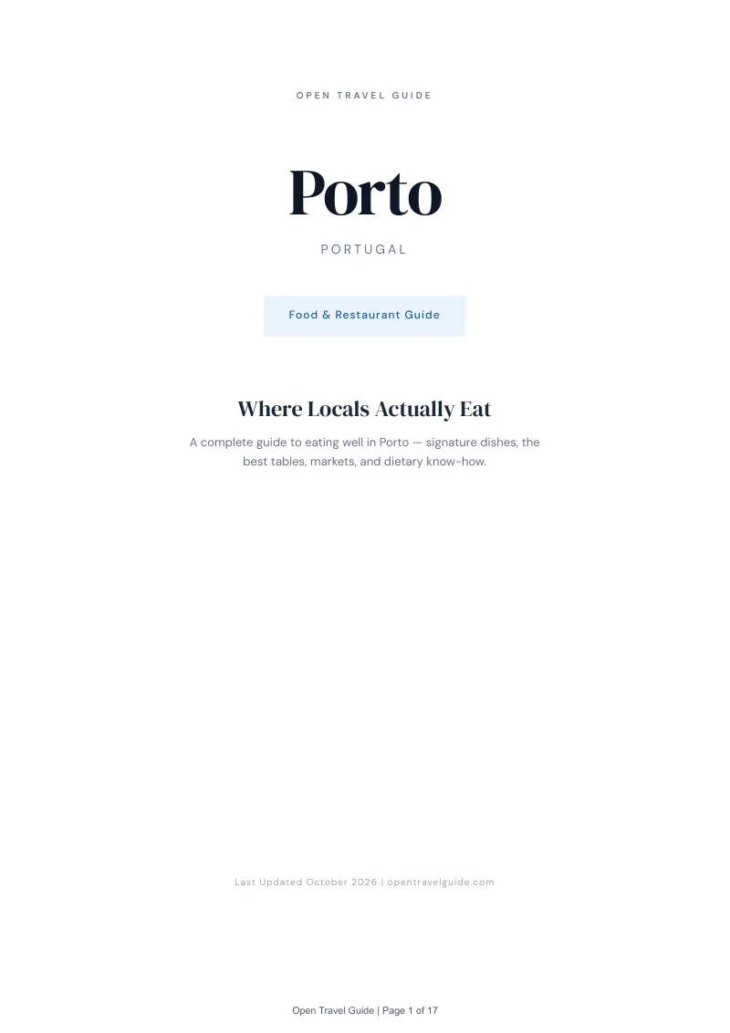 Porto Food & Restaurant Guide: Cover
