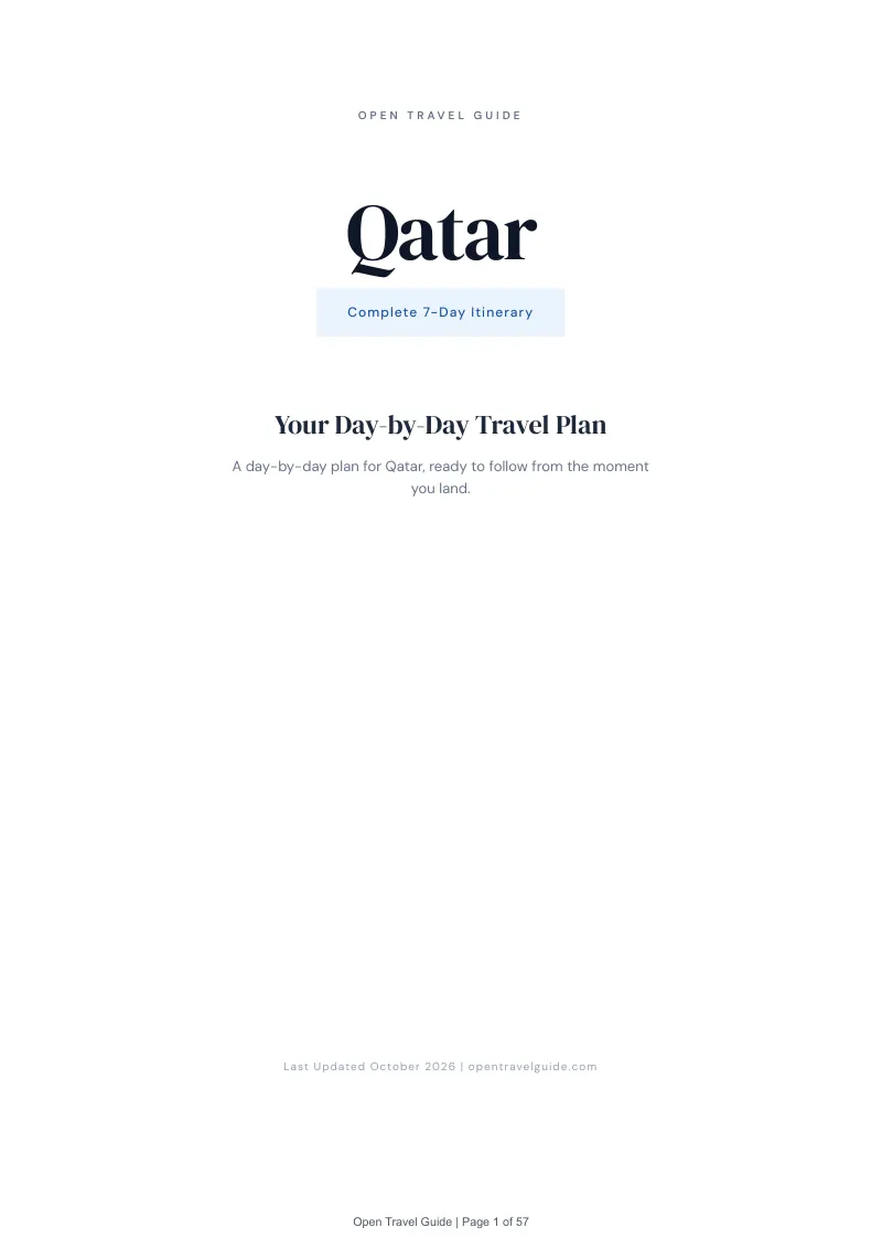 Qatar 7-Day Itinerary: Cover