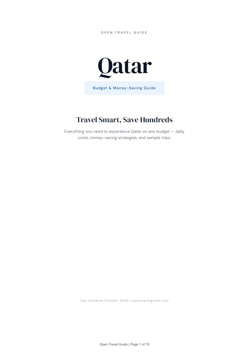 Qatar Budget & Money-Saving Guide: Cover