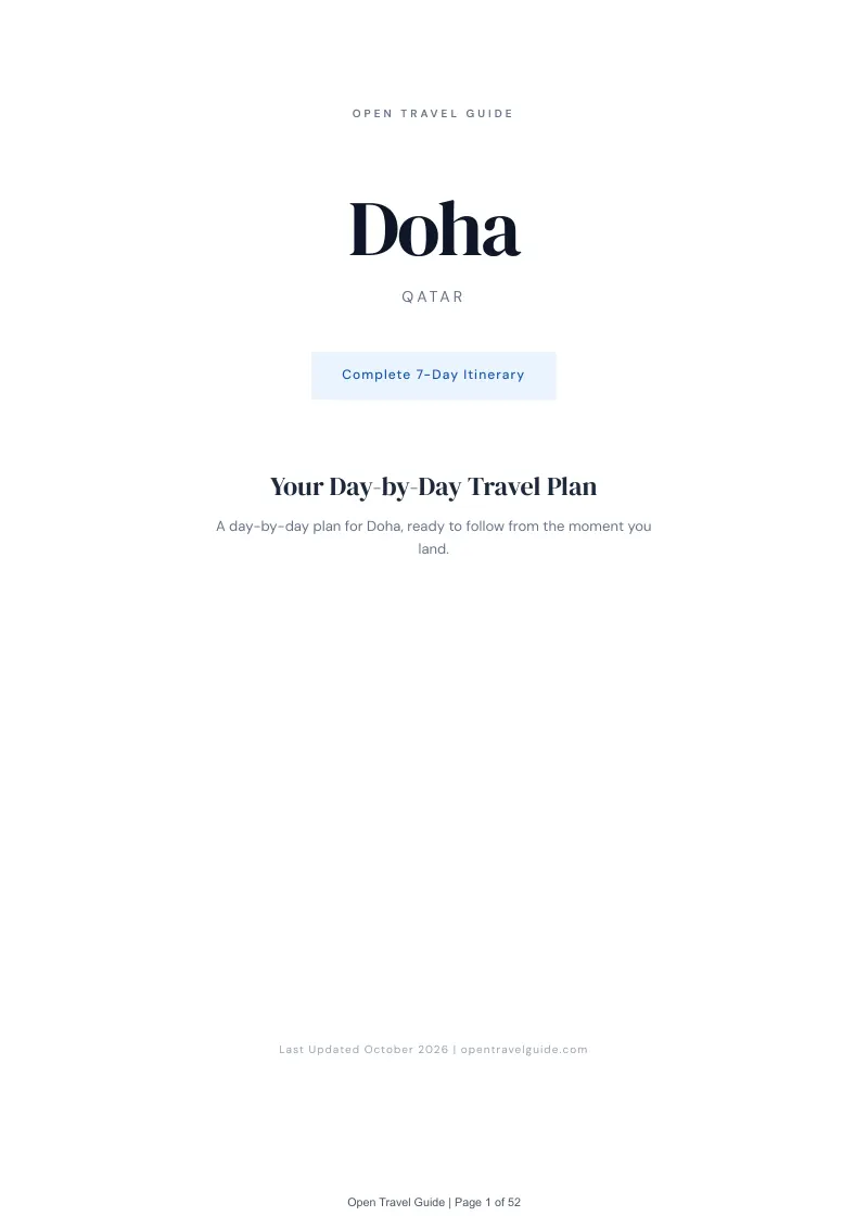 Doha 7-Day Itinerary: Cover