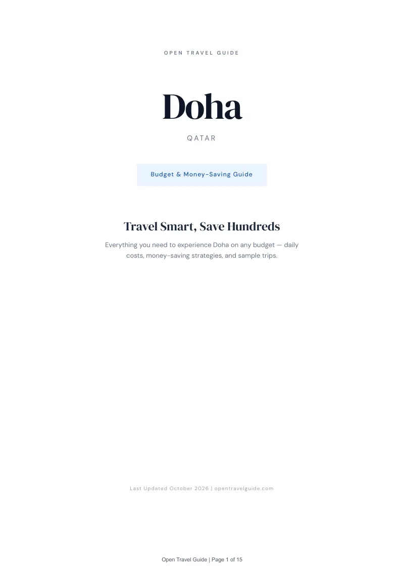 Doha Budget & Money-Saving Guide: Cover