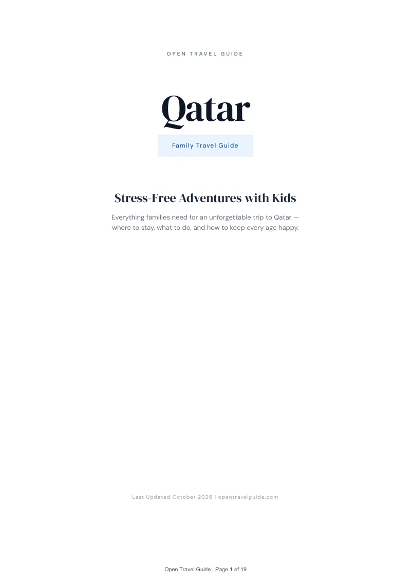 Qatar Family Travel Guide: Cover