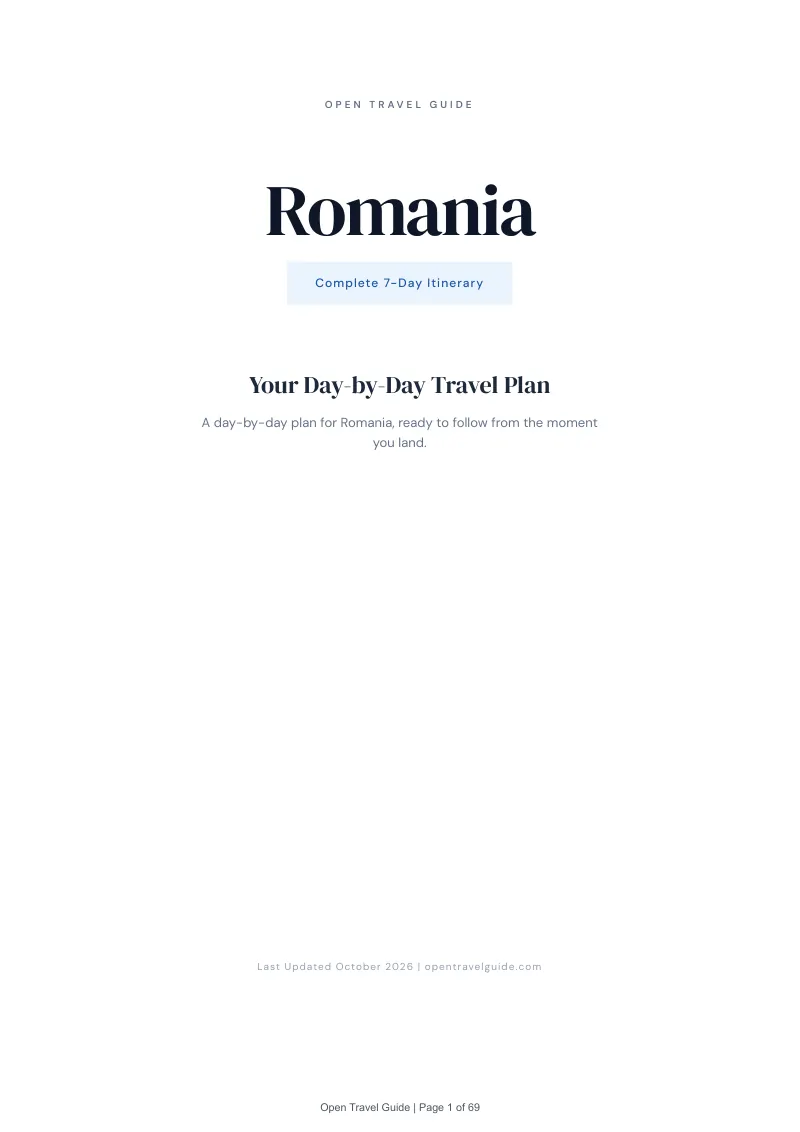 Romania 7-Day Itinerary: Cover