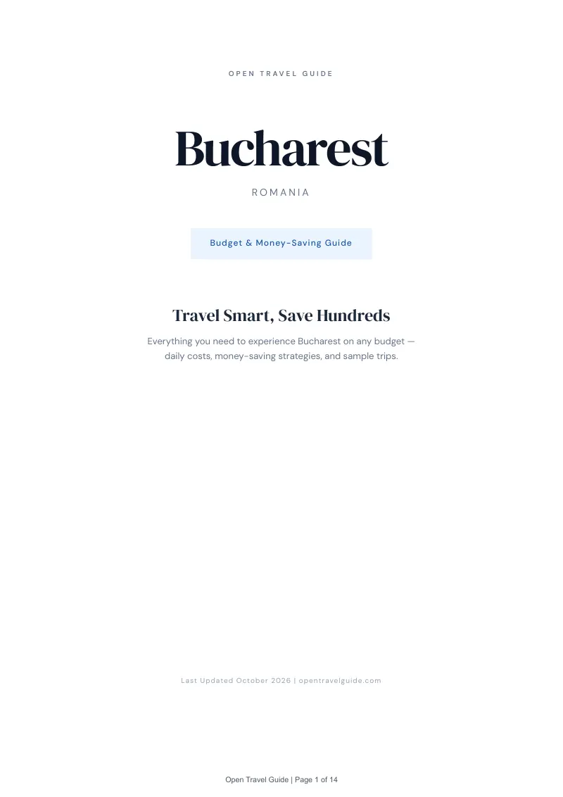 Bucharest Budget & Money-Saving Guide: Cover