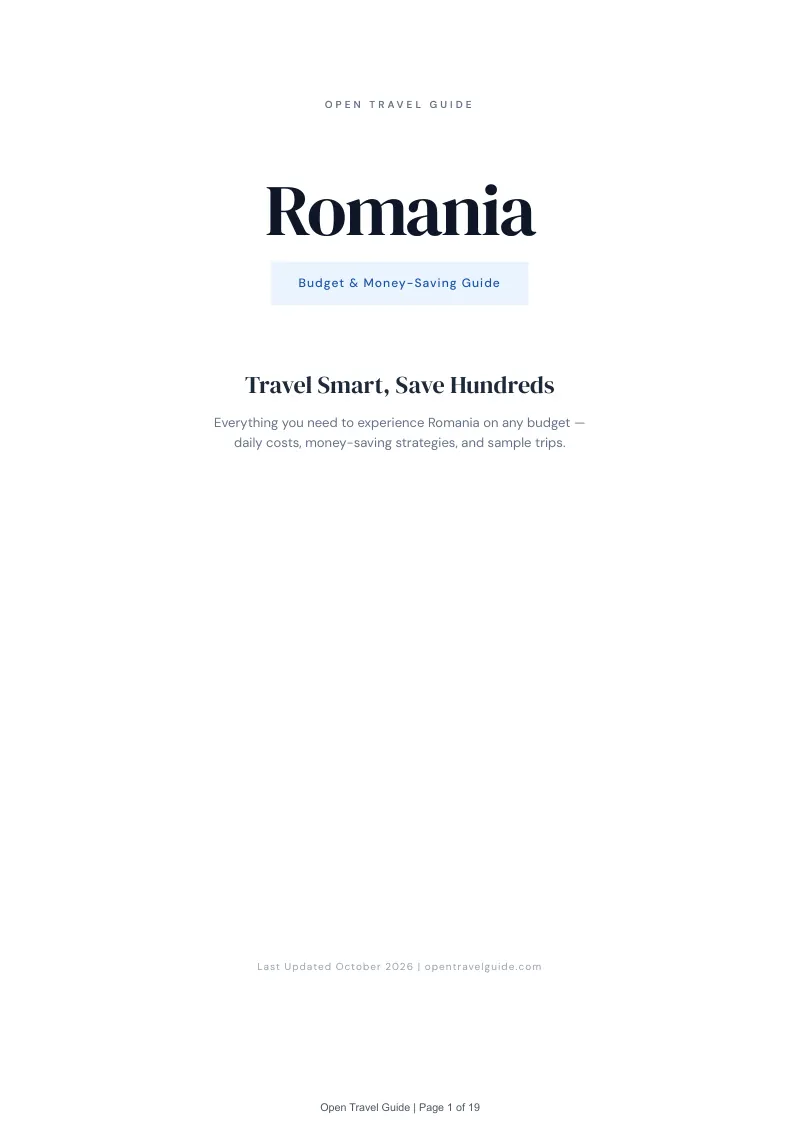 Romania Budget & Money-Saving Guide: Cover