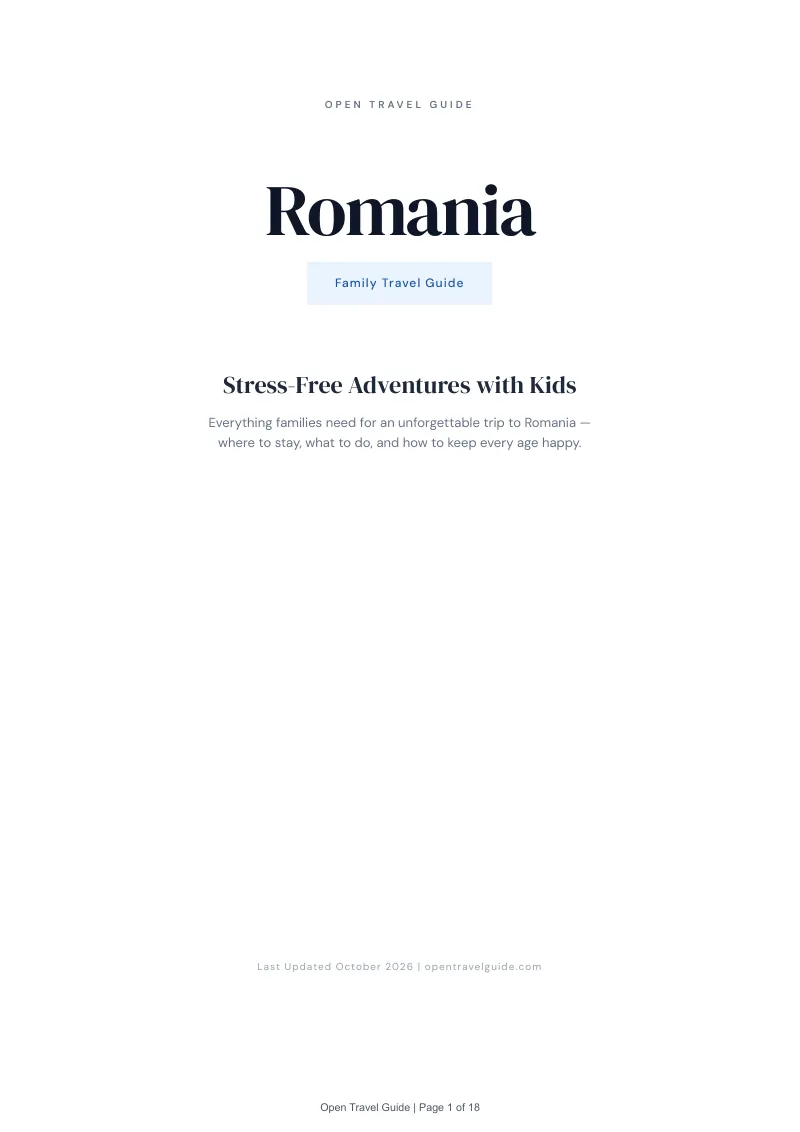 Romania Family Travel Guide: Cover