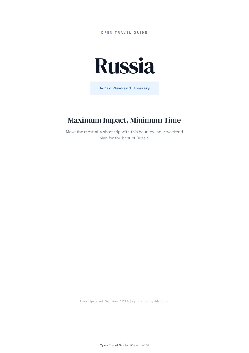 Russia 3-Day Weekend Itinerary: Cover