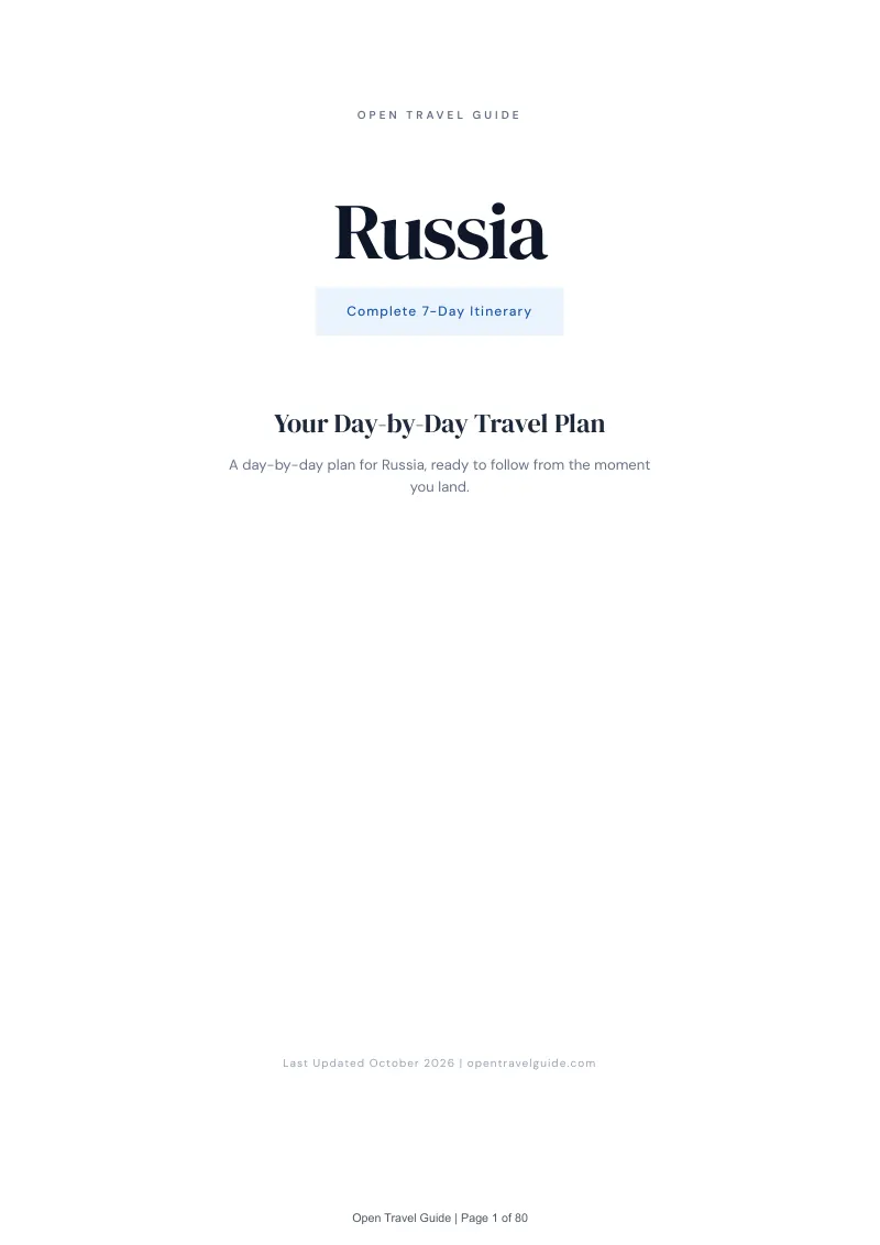 Russia 7-Day Itinerary: Cover