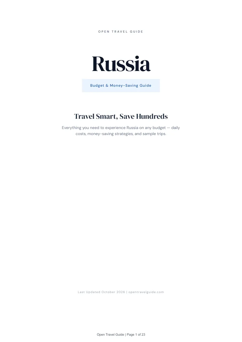 Russia Budget & Money-Saving Guide: Cover