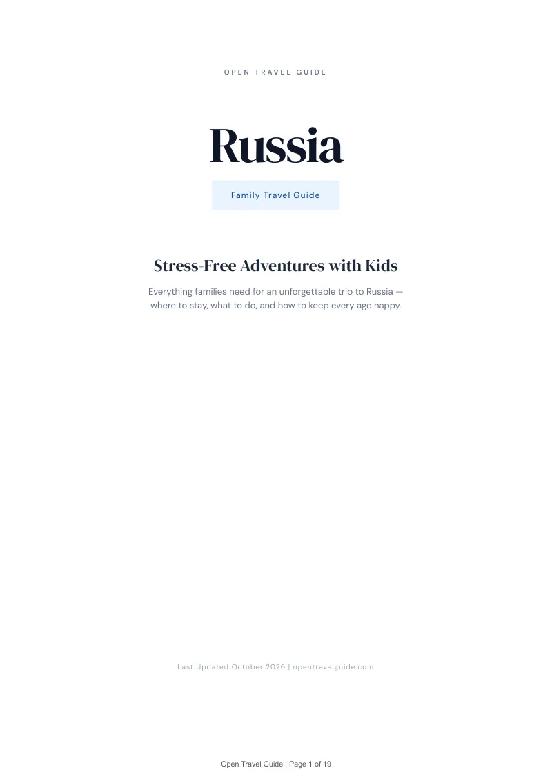 Russia Family Travel Guide: Cover