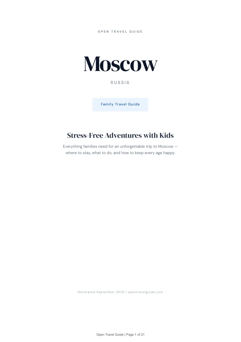 Moscow Complete Travel Bundle: Family guide · Cover