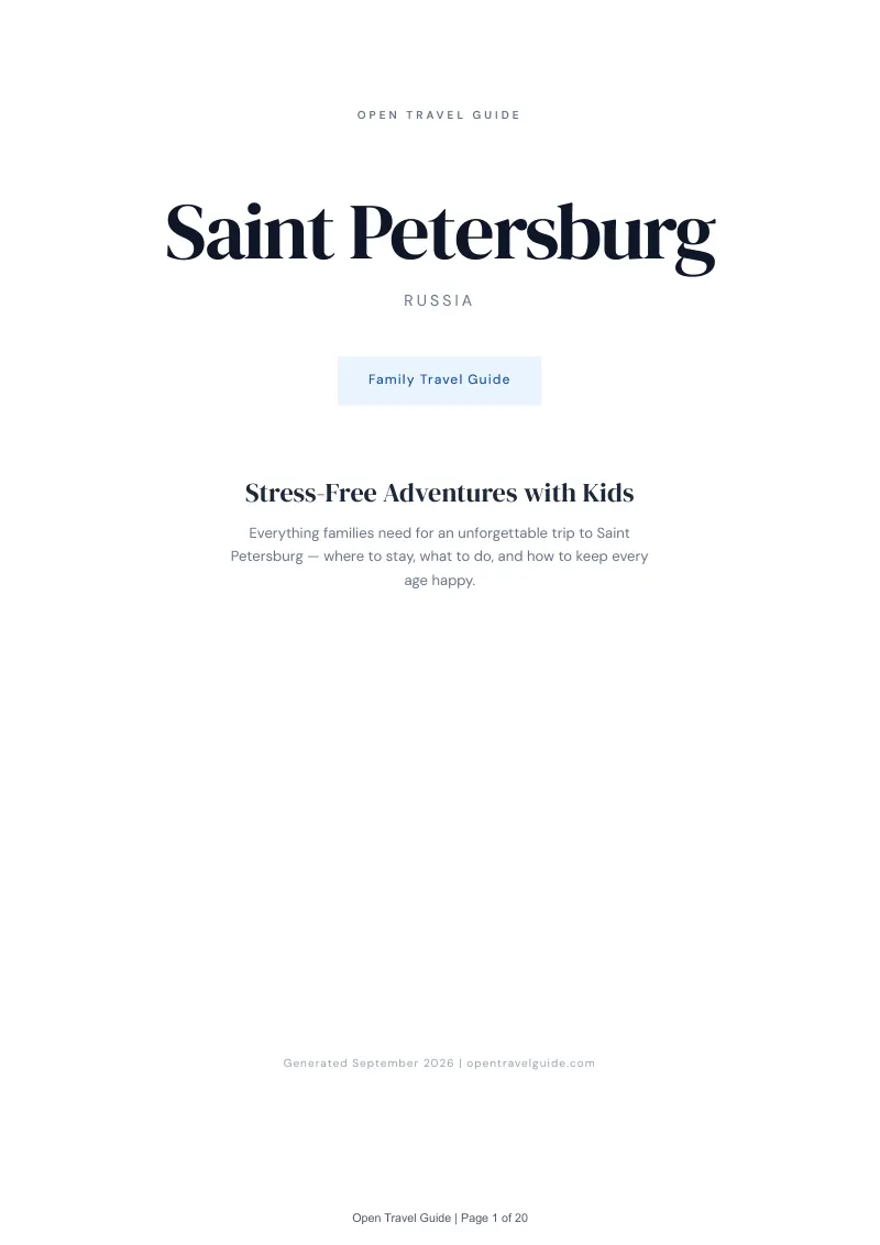 Saint Petersburg Complete Travel Bundle: Family guide · Cover
