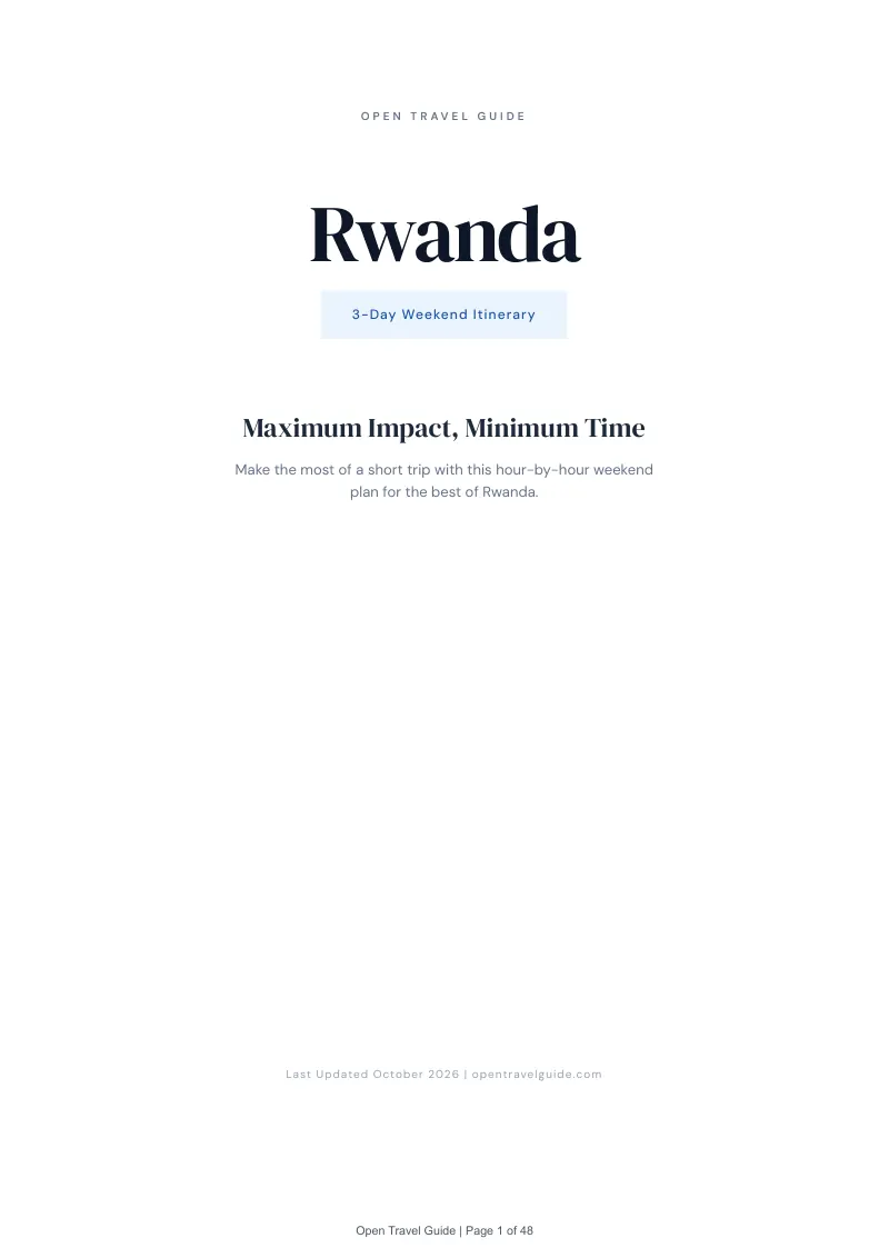 Rwanda 3-Day Weekend Itinerary: Cover