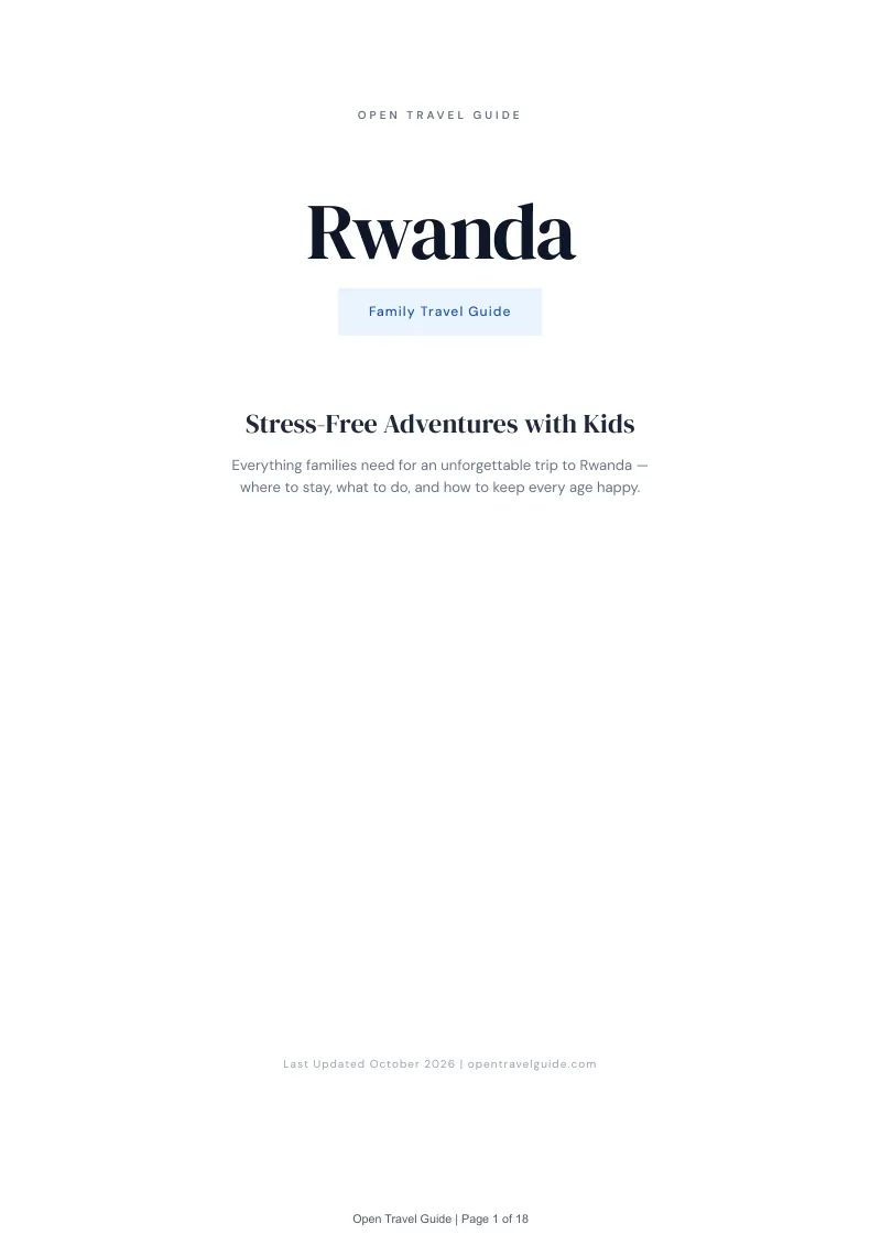Rwanda Family Travel Guide: Cover