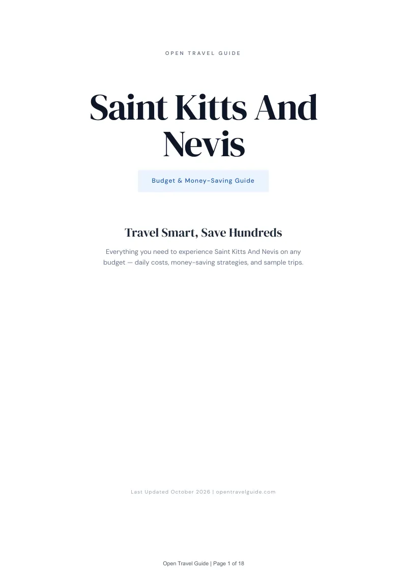 Saint Kitts And Nevis Budget & Money-Saving Guide: Cover