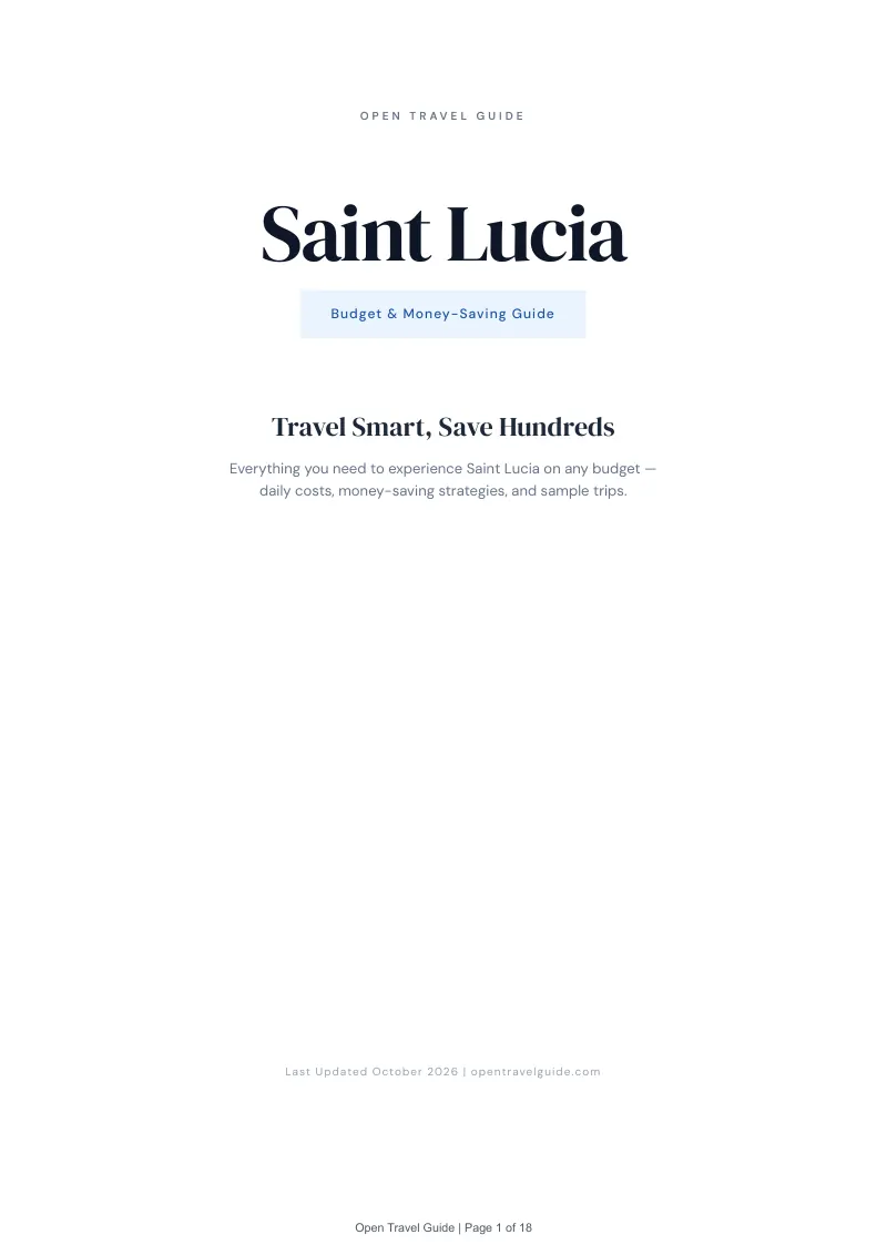 Saint Lucia Budget & Money-Saving Guide: Cover