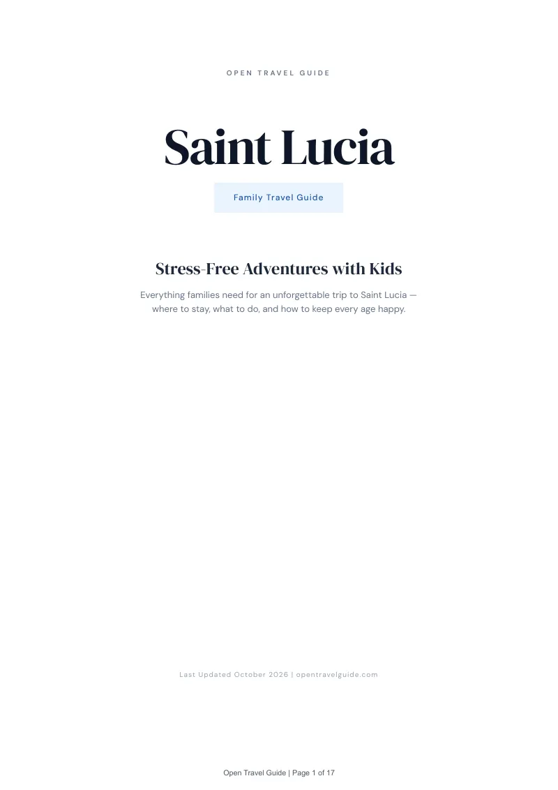 Saint Lucia Family Travel Guide: Cover