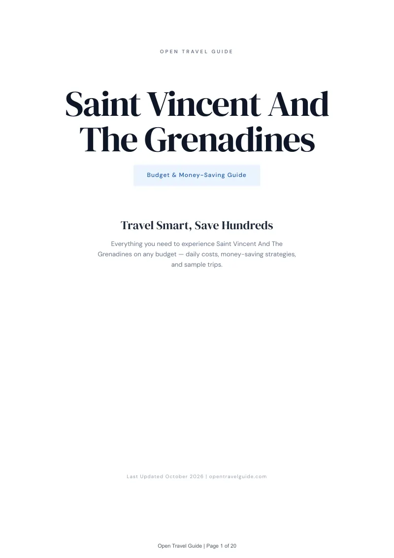Saint Vincent And The Grenadines Budget & Money-Saving Guide: Cover
