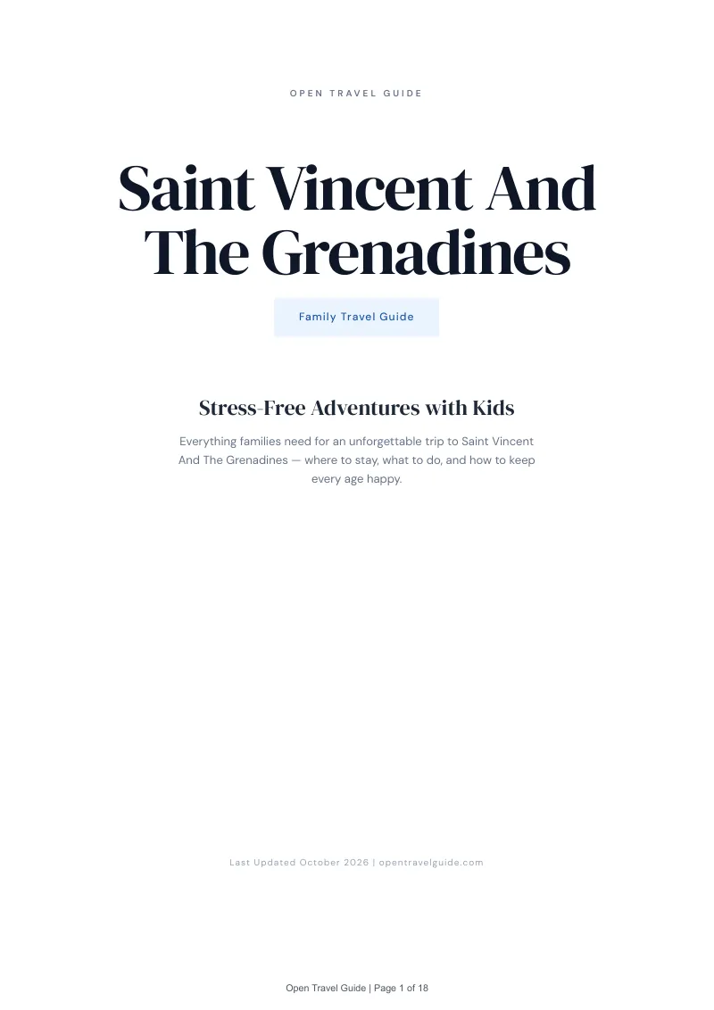 Saint Vincent And The Grenadines Family Travel Guide: Cover