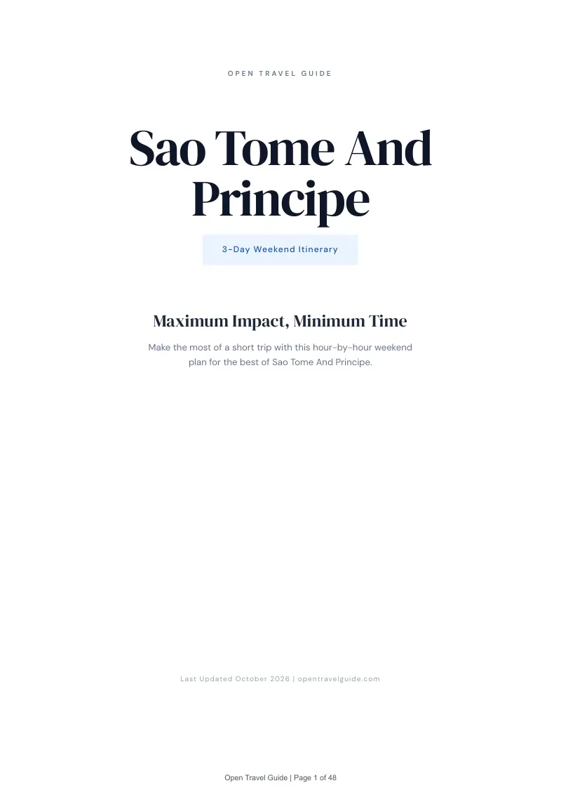 Sao Tome And Principe 3-Day Weekend Itinerary: Cover