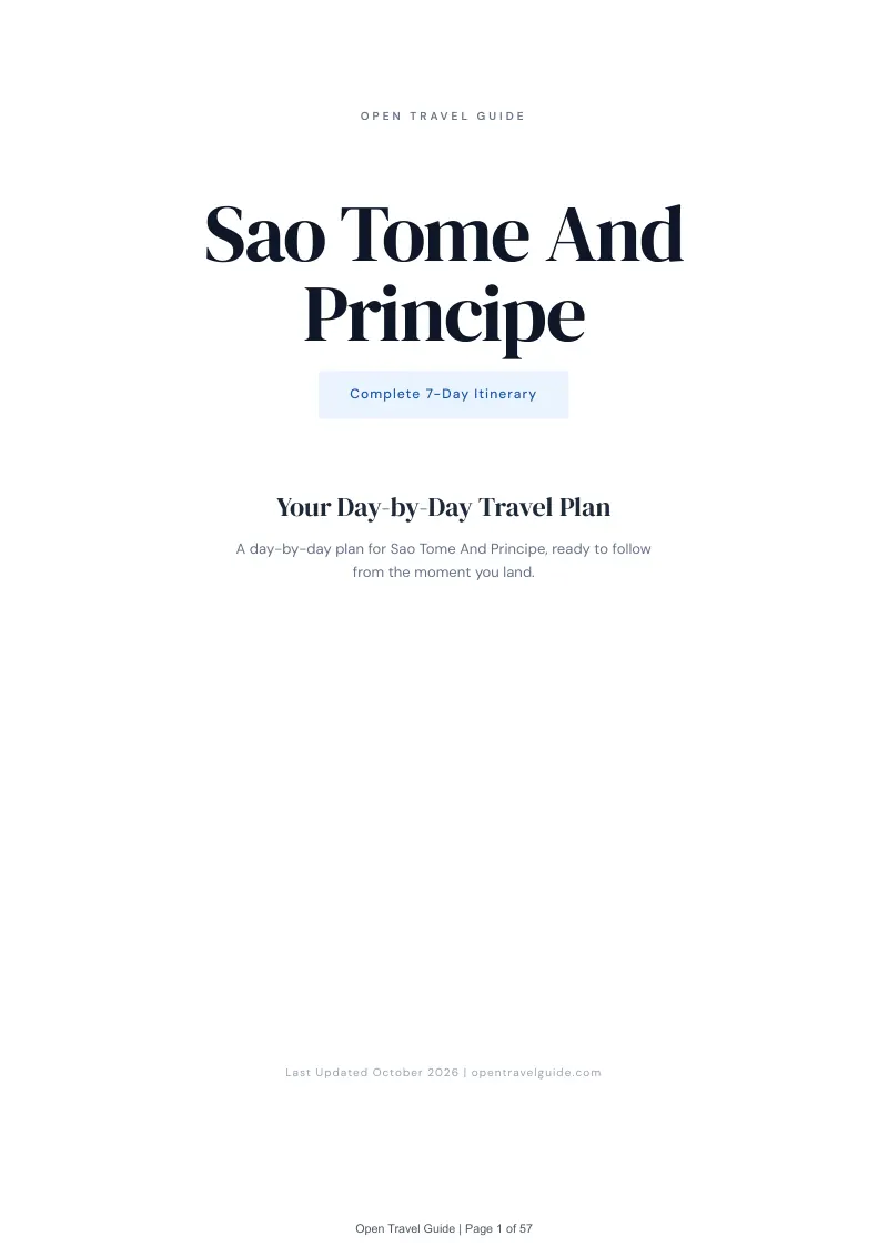 Sao Tome And Principe 7-Day Itinerary: Cover