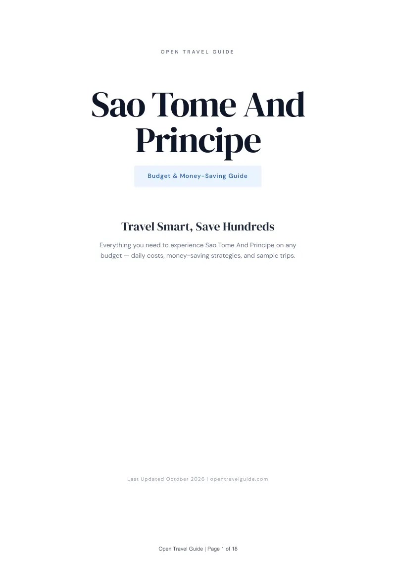 Sao Tome And Principe Budget & Money-Saving Guide: Cover