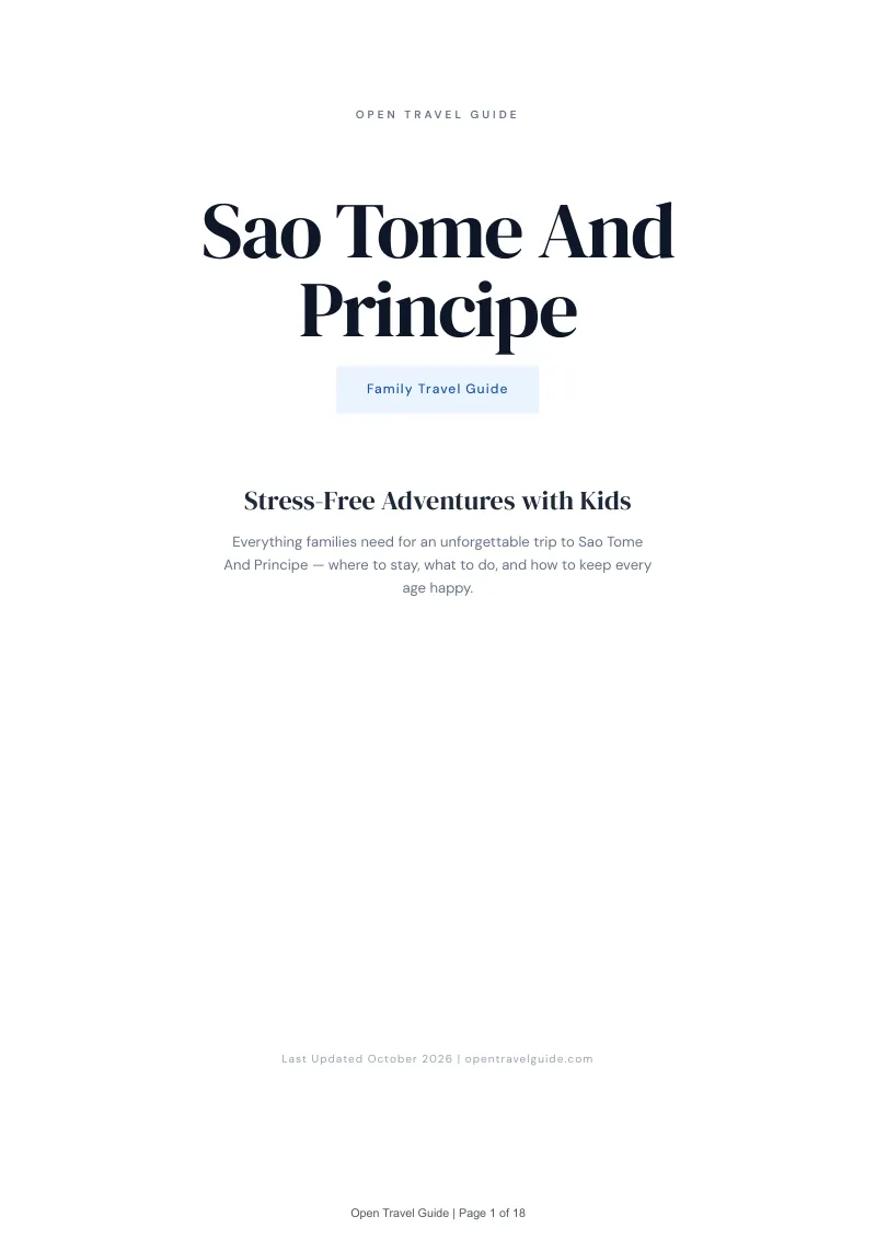 Sao Tome And Principe Family Travel Guide: Cover