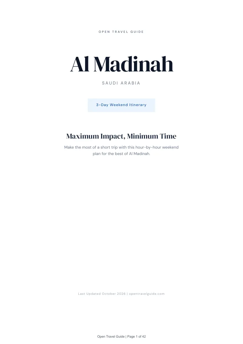 Al Madinah 3-Day Weekend Itinerary: Cover