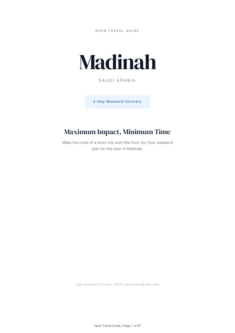 Madinah 3-Day Weekend Itinerary: Cover