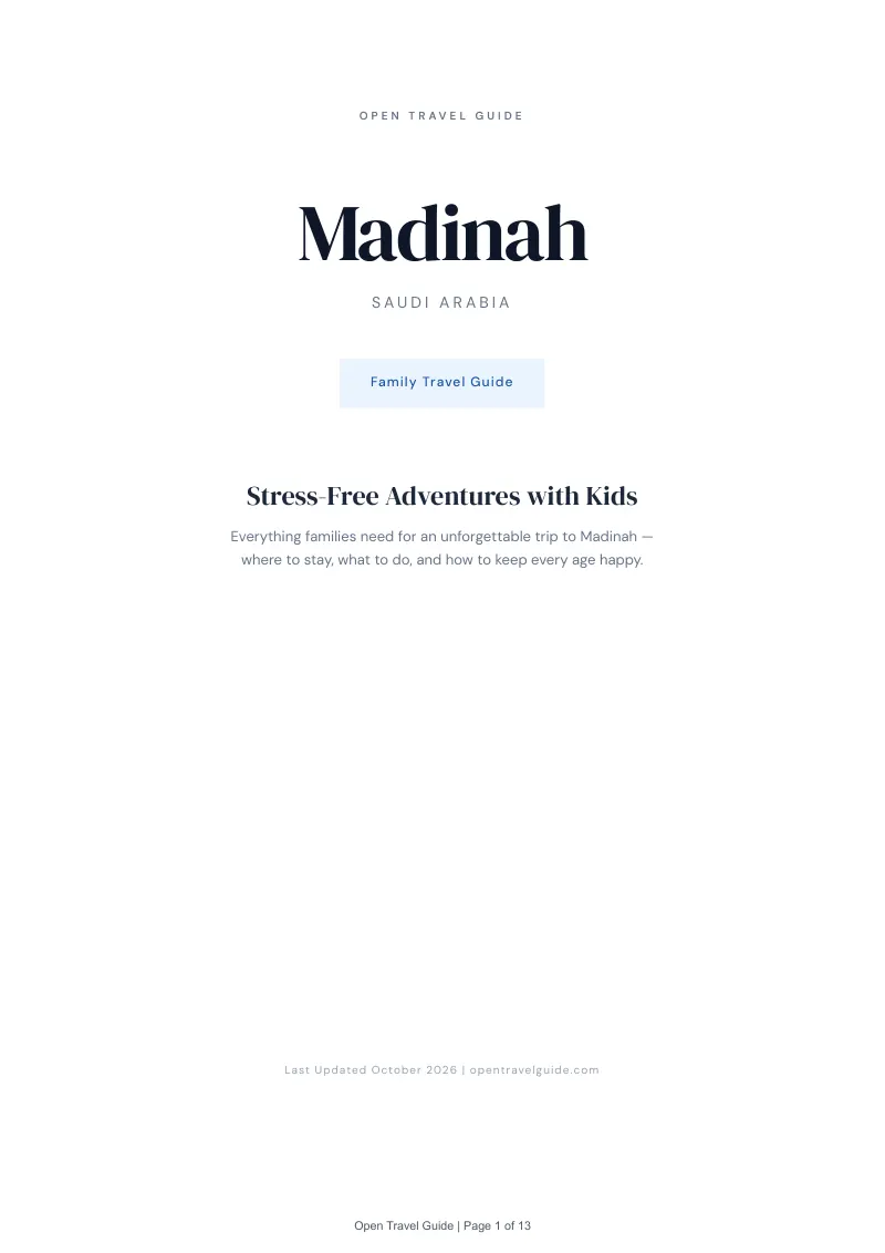 Madinah Family Travel Guide: Cover