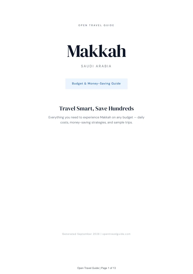 Makkah Complete Travel Bundle: Budget guide · Cover