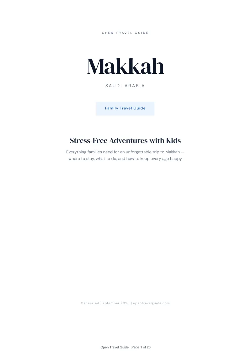 Makkah Complete Travel Bundle: Family guide · Cover